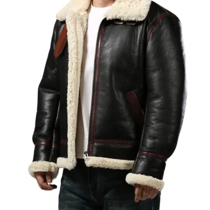 Yukon A-2 Black Bomber Leather Jacket