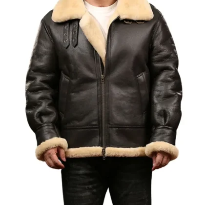 Alpine A-2 Brown Bomber Leather Jacket