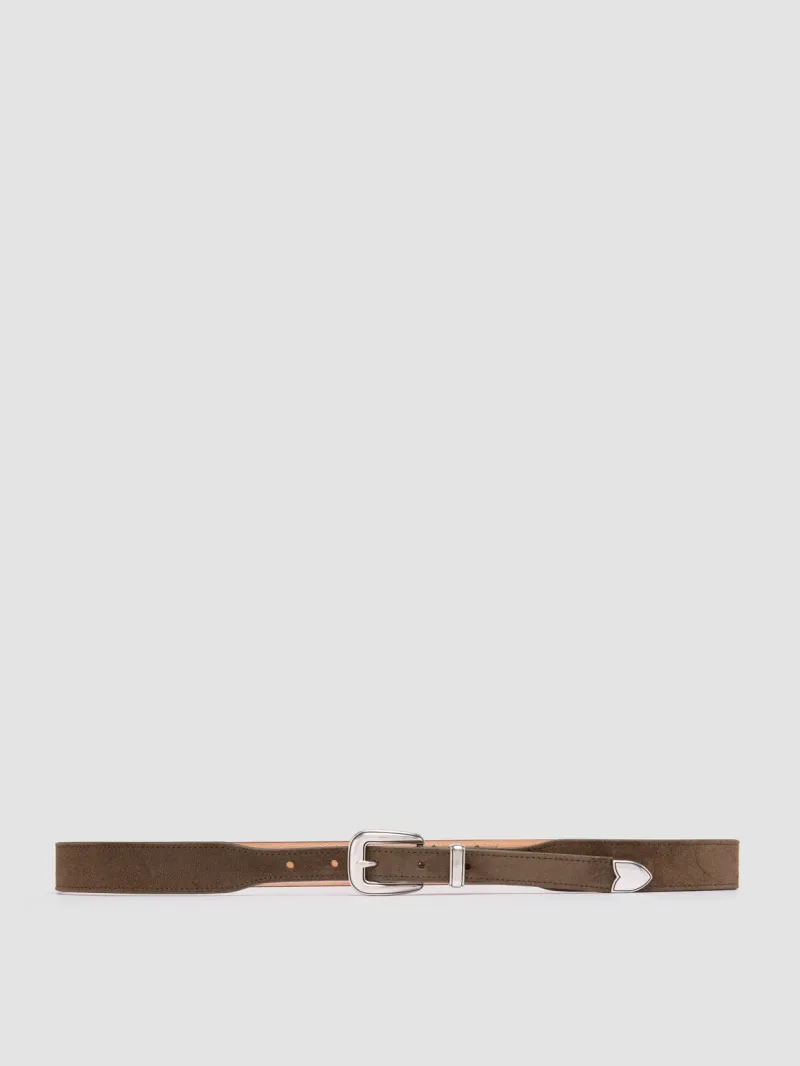 OC STRIP 092 - Green Suede Belt