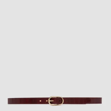 OC STRIP 099 - Burgundy Leather Belt