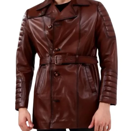 Vanguardia Tan Leather Coat