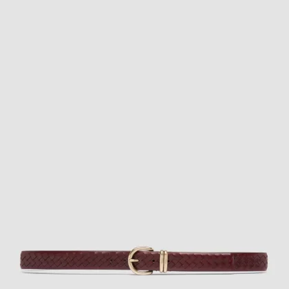 OC STRIP 46 - Burgundy Leather Belt