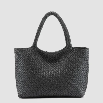 RAQUEL 001 - Black Leather Shoulder Bag