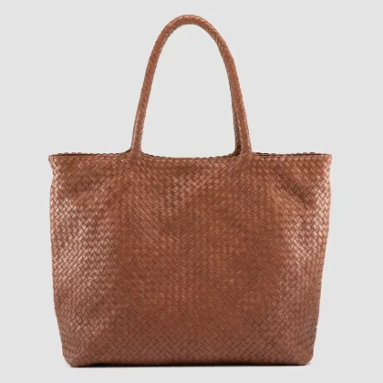 RAQUEL 002 - Brown Leather Shoulder Bag