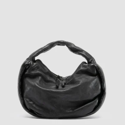 BOLINA 044 - Black Leather Shoulder Bag