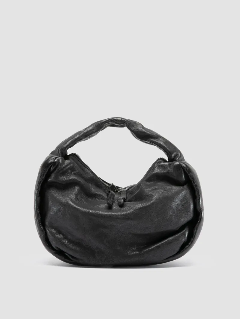 BOLINA 044 - Black Leather Shoulder Bag