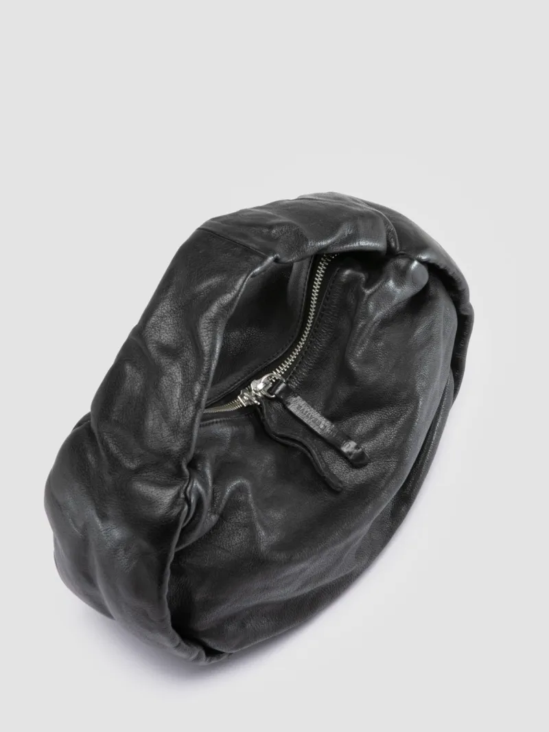 BOLINA 044 - Black Leather Shoulder Bag - Image 2