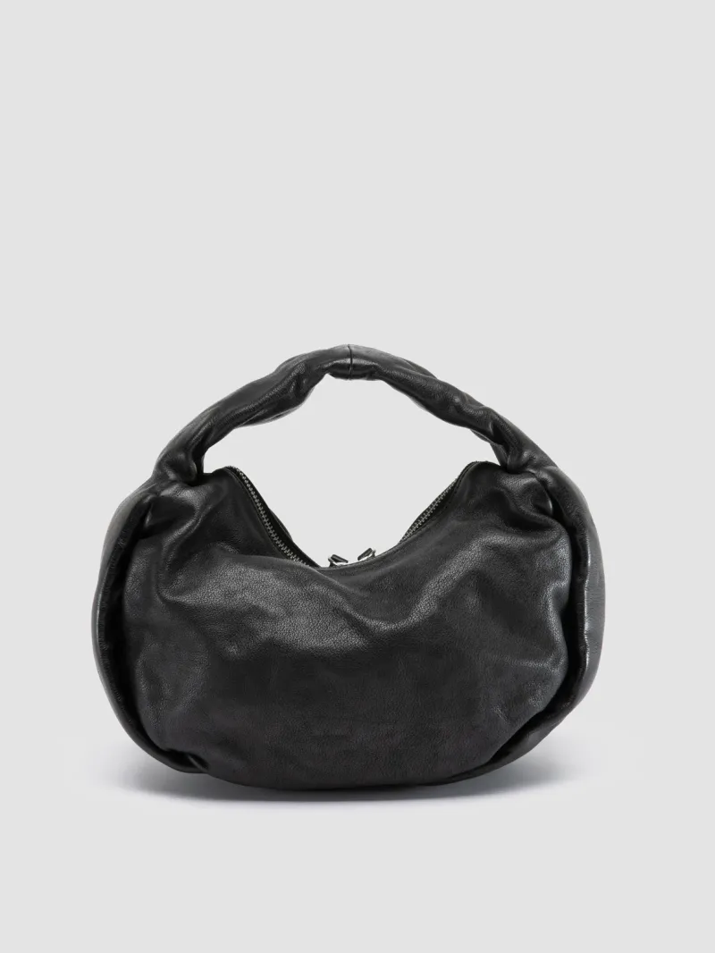 BOLINA 044 - Black Leather Shoulder Bag - Image 4