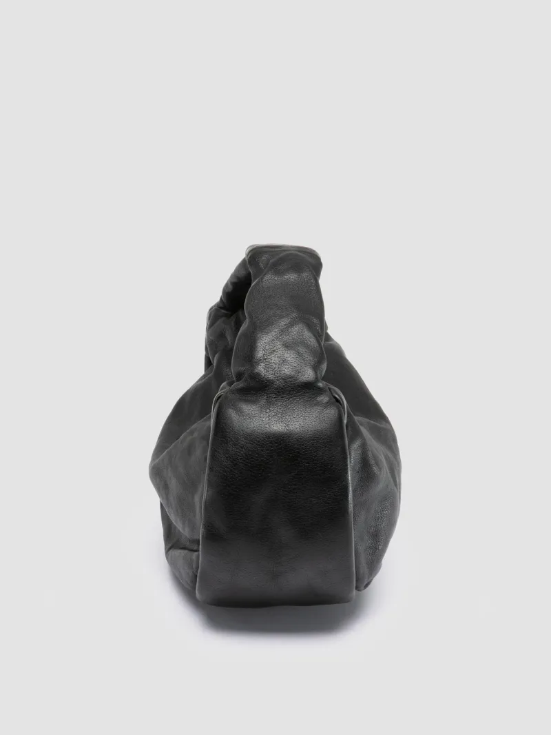 BOLINA 044 - Black Leather Shoulder Bag - Image 5