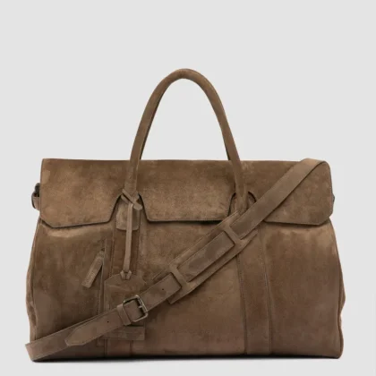 BOSTONIAN 001 - Brown Suede Travel Bag