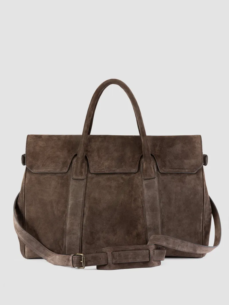 BOSTONIAN 001 - Brown Suede Weekender - Image 5