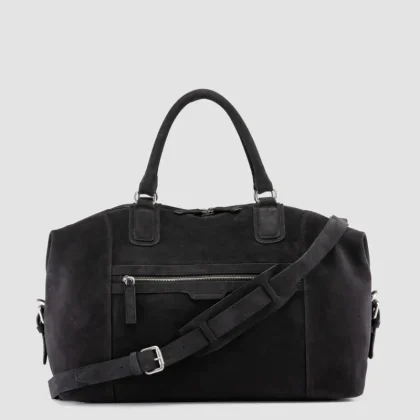 JULES 006 - Brown Suede Travel Bag