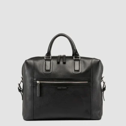 JULES 007 - Black Leather Briefcase