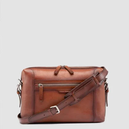 JULES 009 - Brown  Leather Briefcase