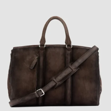 QUENTIN 009 - Brown Suede Bag