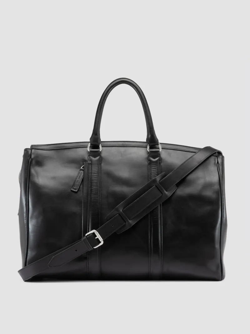 QUENTIN 009 - Black Leather Bag
