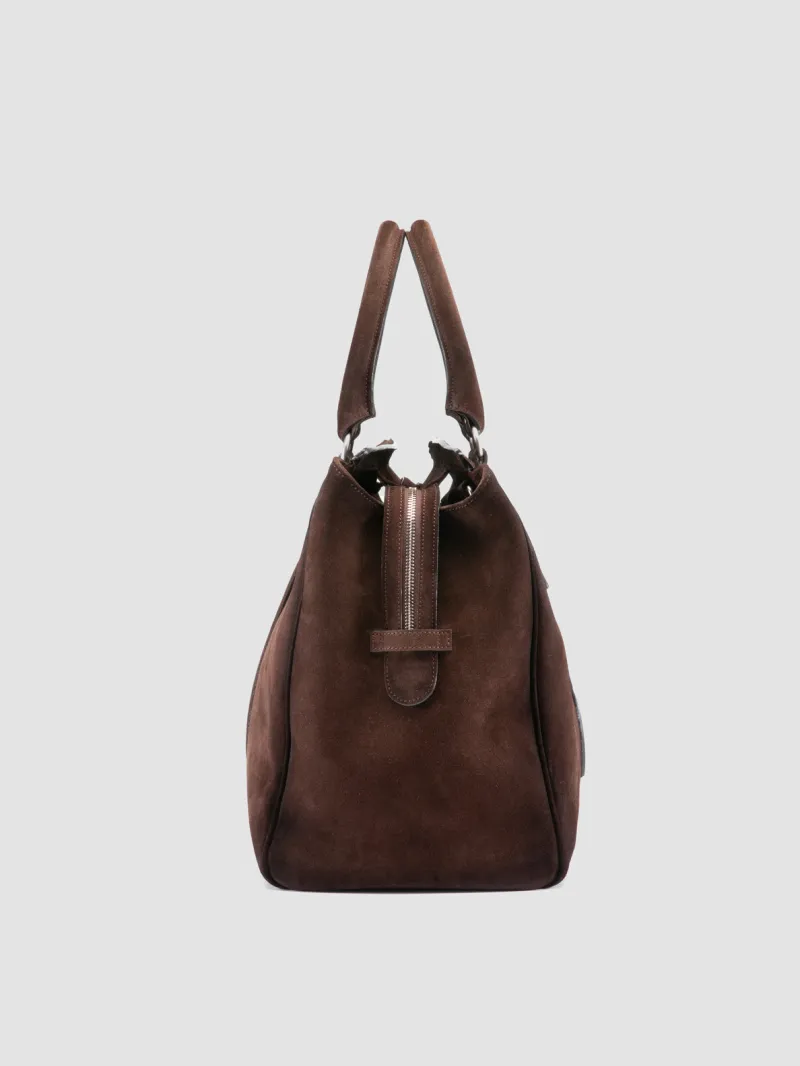 QUENTIN 009 - Brown Suede Bag - Image 3