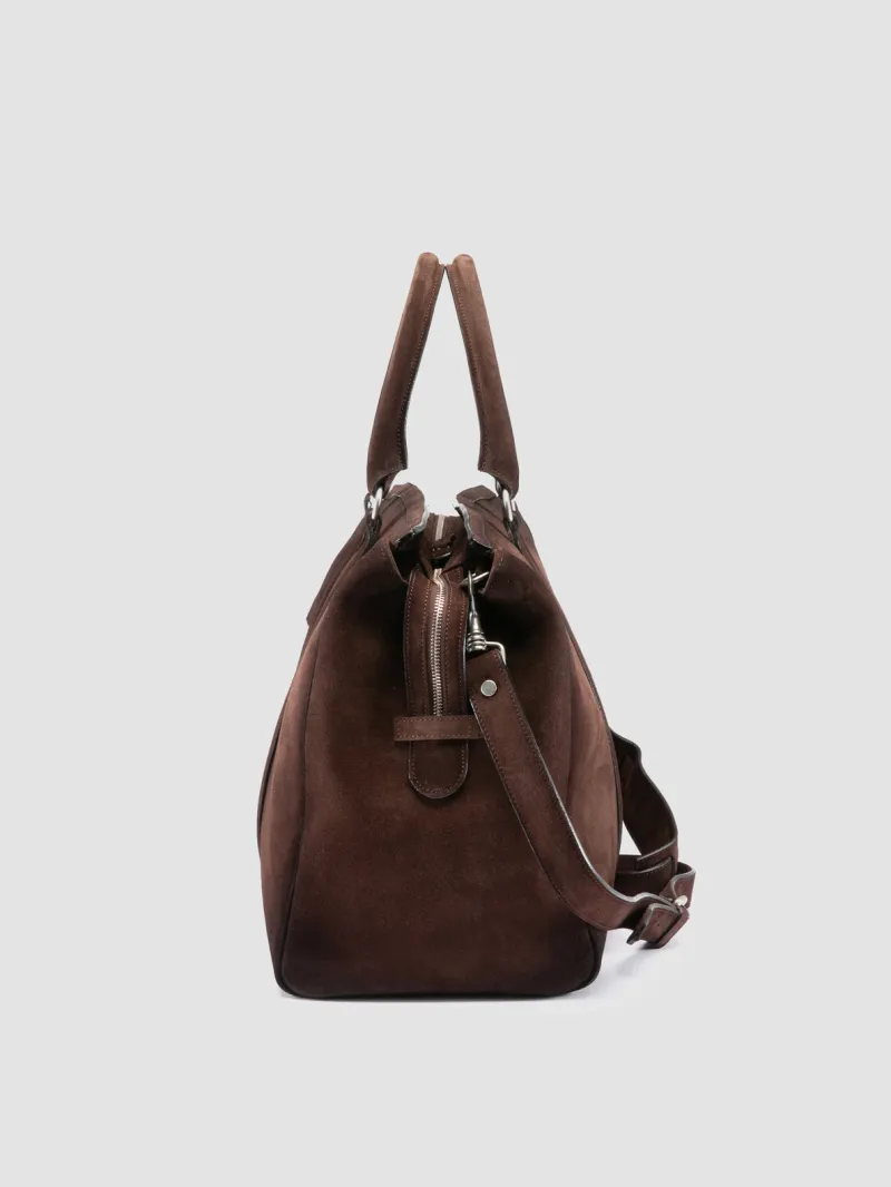 QUENTIN 009 - Brown Suede Bag - Image 5