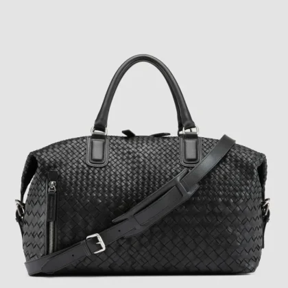 ARMOR 019 - Black Leather Travel Bag