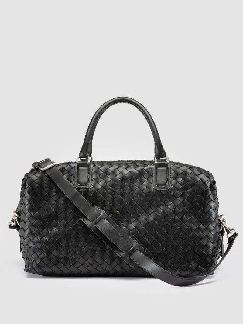 ARMOR 019 - Black Leather Travel Bag - Image 4