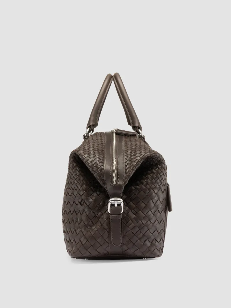 ARMOR 019 - Brown Leather Travel Bag - Image 4