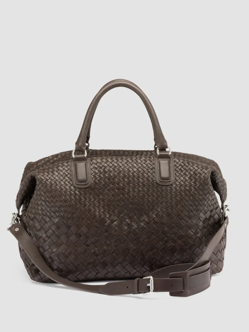 ARMOR 019 - Brown Leather Travel Bag - Image 5
