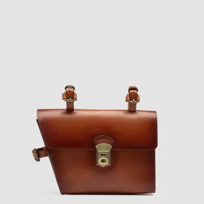 OC BIKE 001 - Brown Leather Bike Bag