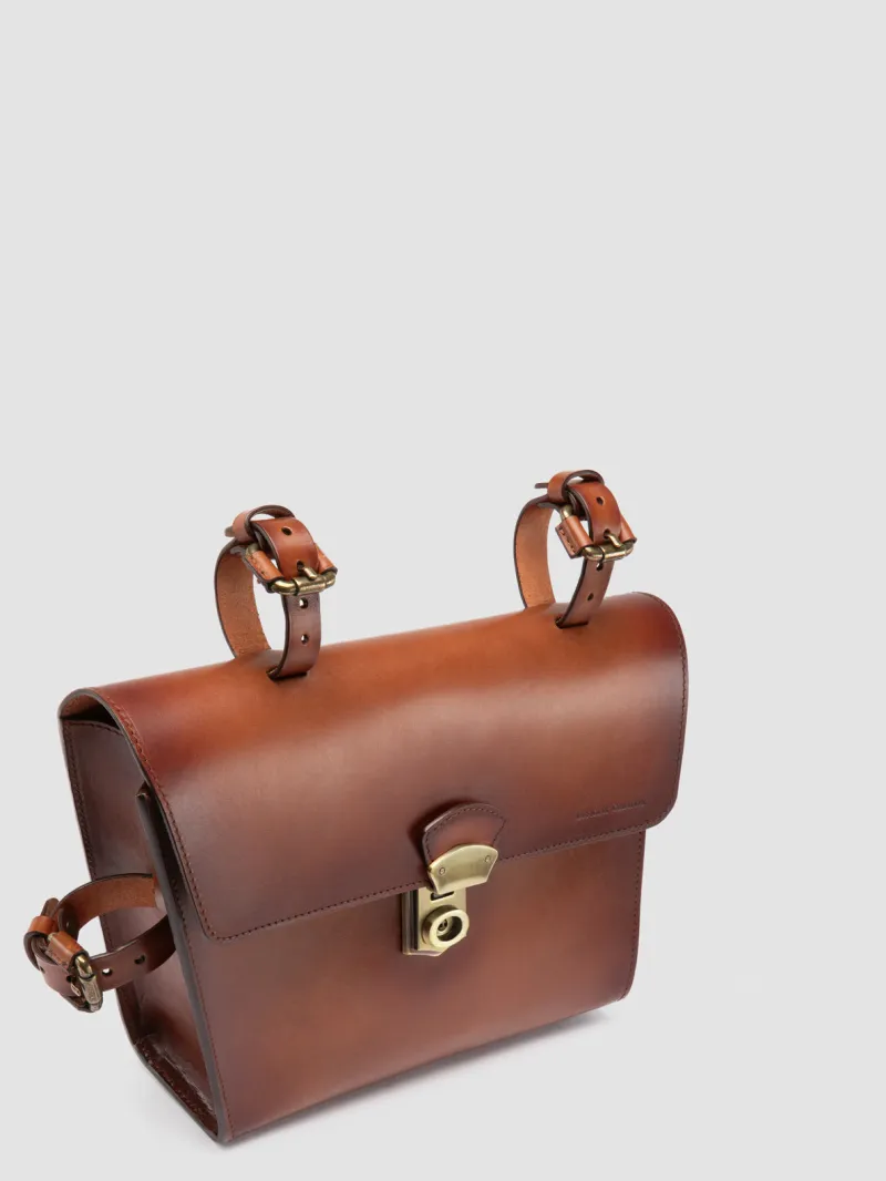 OC BIKE 001 - Brown Leather Bike Bag - Image 2