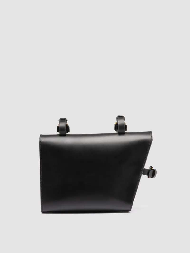 OC BIKE 001 - Black Leather Bike Bag - Image 4