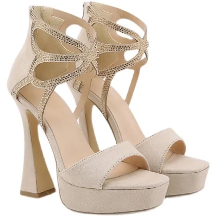 Classic Platform Ankle Strap Heeled Sandals